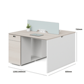 Dawn2-A Wooden Office Desk with Storage Cabinet